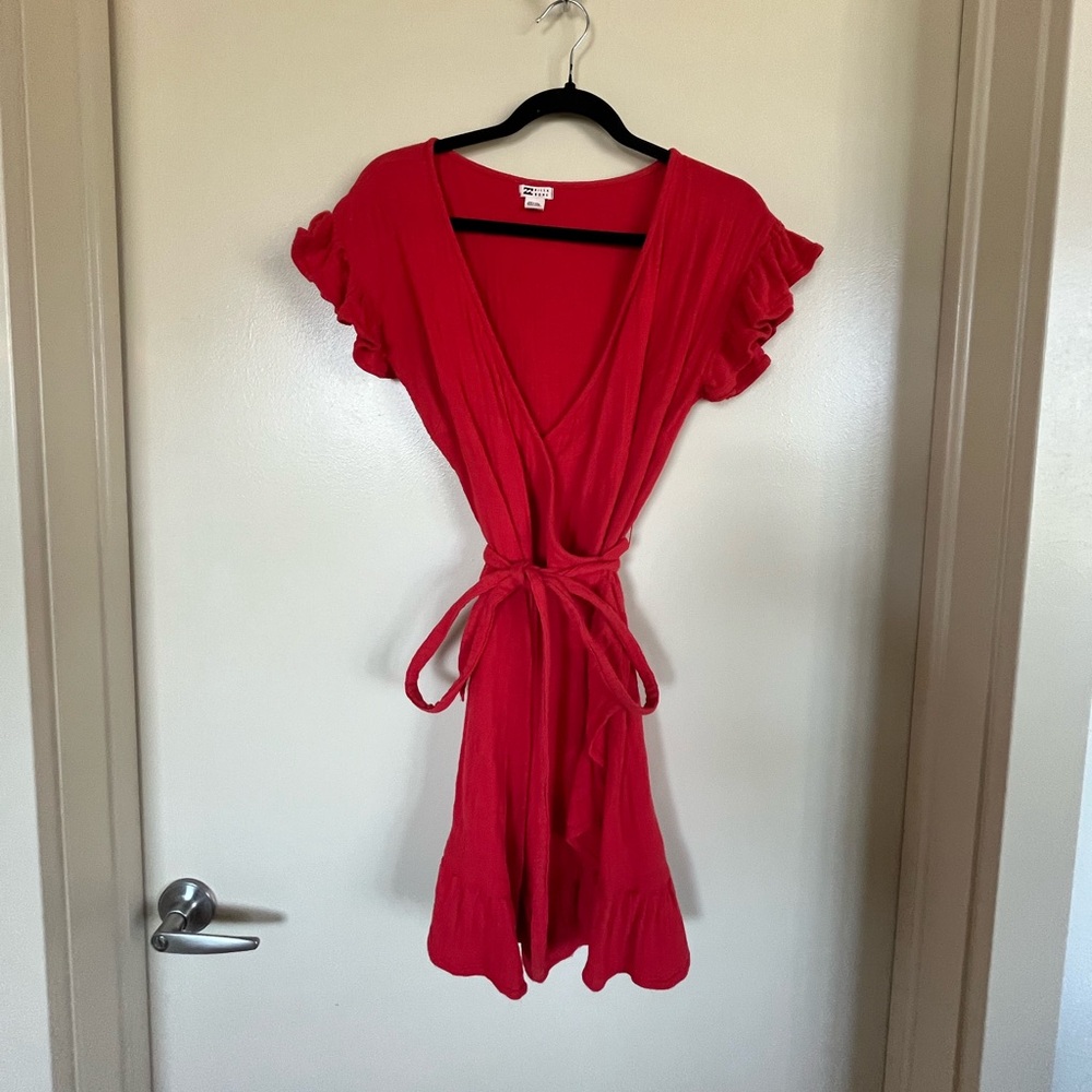 Billabong soft linen wrap dress